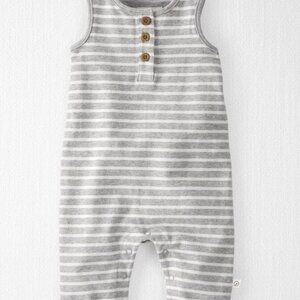 Little Planet by Carter's 🌿 Organic Cotton Terry Jumpsuit Grey White Stripe 24m